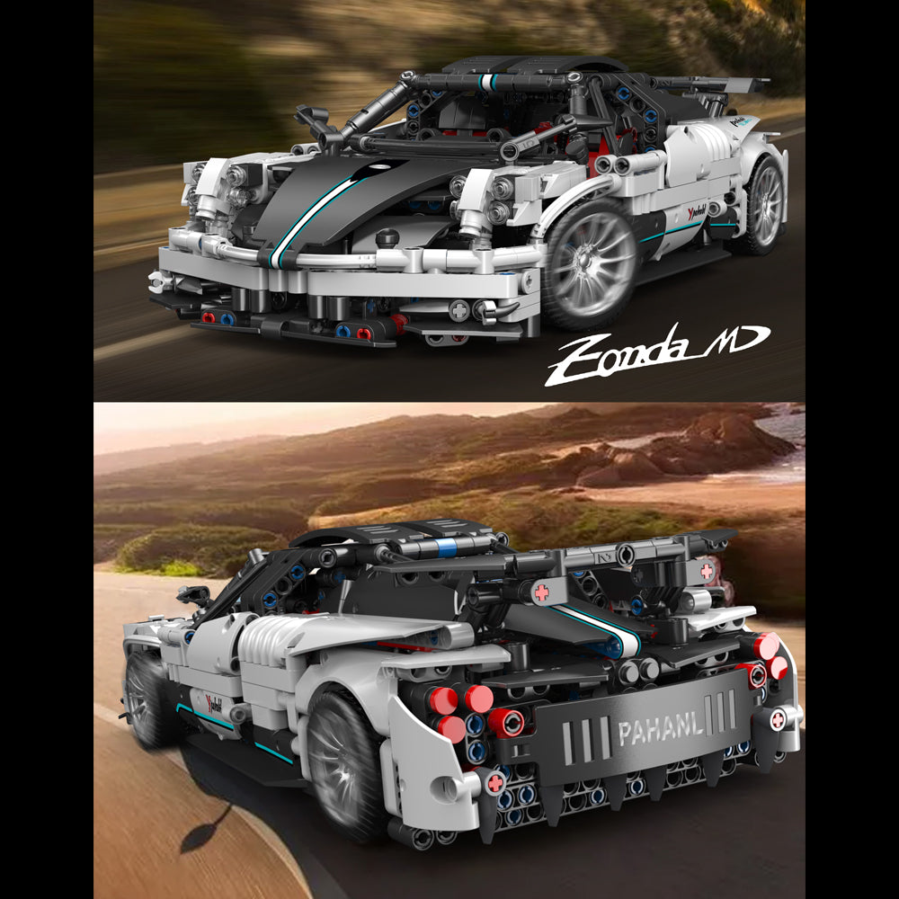 Technik Auto für Pagani Zonda, Technik Sportwagen Ferngesteuert Auto, Technik Supercar Motorisierte Modell Custom Bausteine Kompatibel mit Lego Technik
