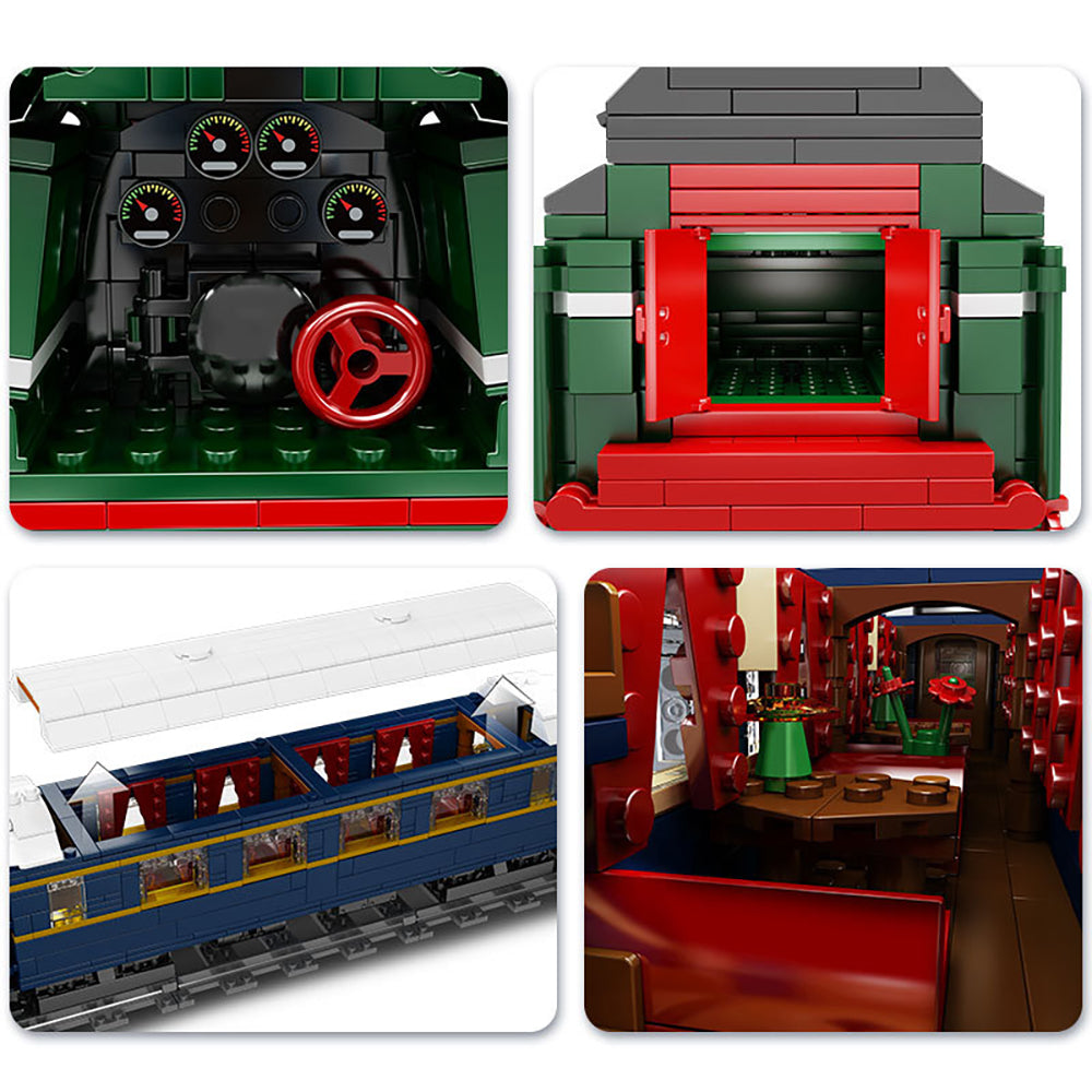 Technik BR18 201 Deutsch Schnellzug Modell, 2348 Teile Technik Dampflokomotive mit Motor und Schienen Bauset Kompatibel mit Lego Technik