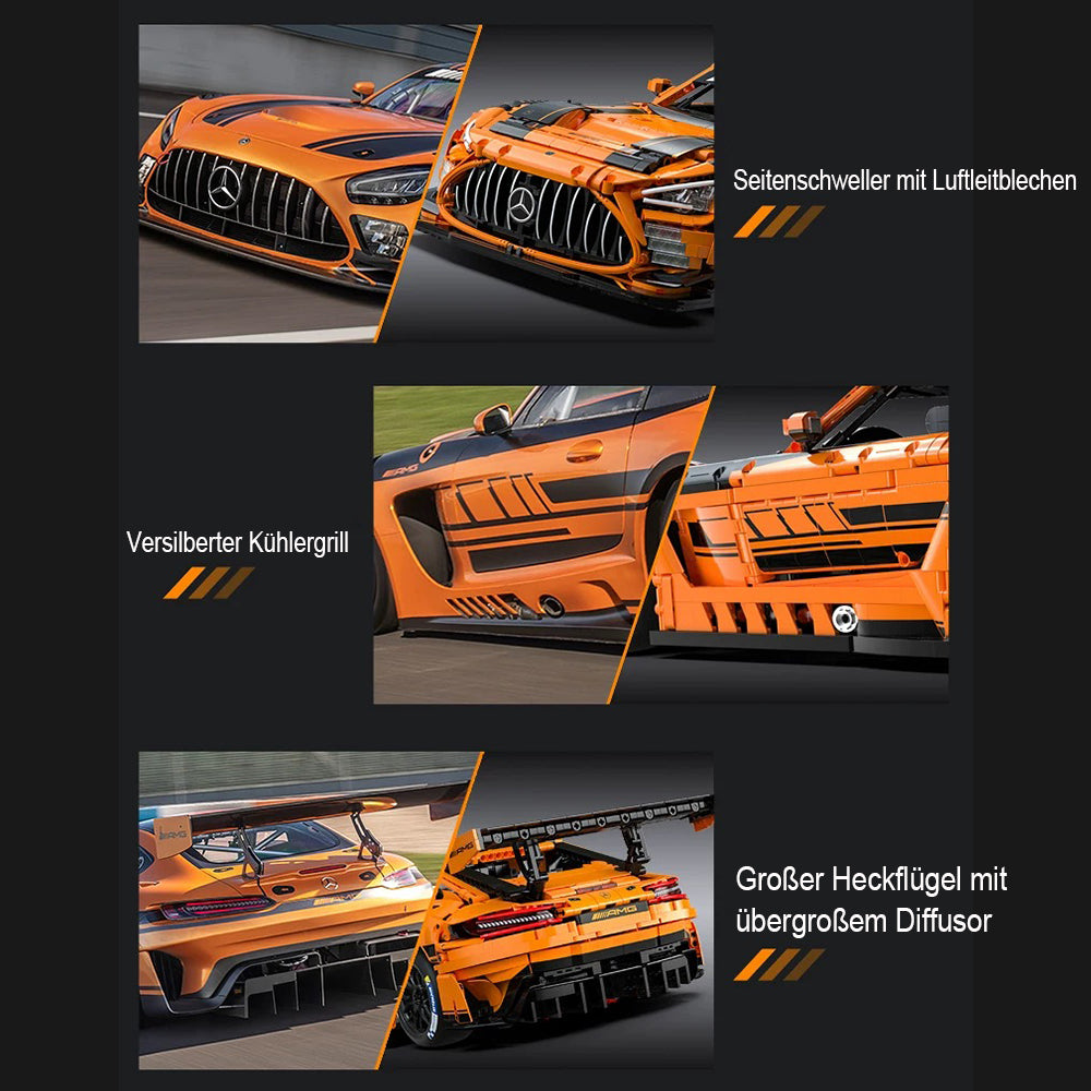 Mercedes AMG GT3, CaDA C64008W MOC Auto KIemmbausteine (5466 Teile)