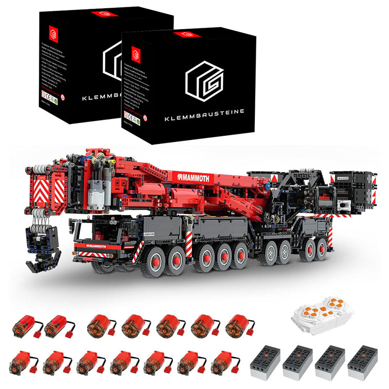 Technik Kran Liebherr LTM 11200 Modell Bausatz, 9177 Teile mit 14 Motoren Groß Ferngesteuert MOC Crane Bausteine, Kompatibel mit Lego