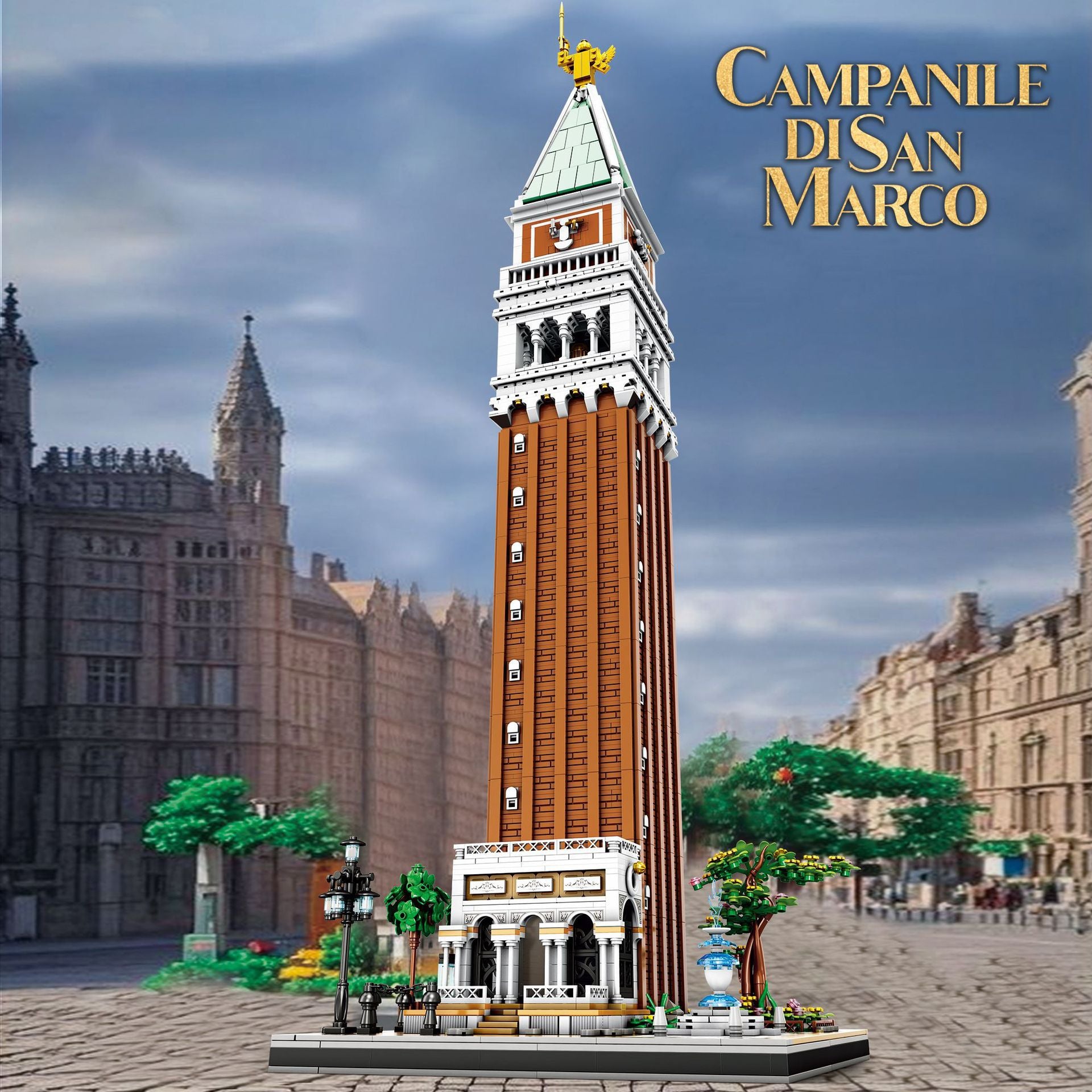 Markusturm in Venedig Architektur Klemmbausteine Set - 3903 Teile Gotisches Modular Building Modell Bausatz