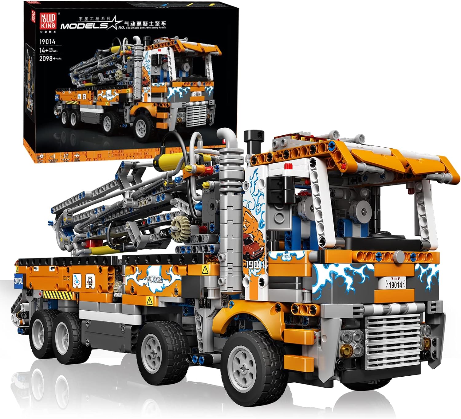 MK 19014 Technik Abschleppwagen Modellbauset, 2098 Teile Kran Spielzeug für Lego Technik