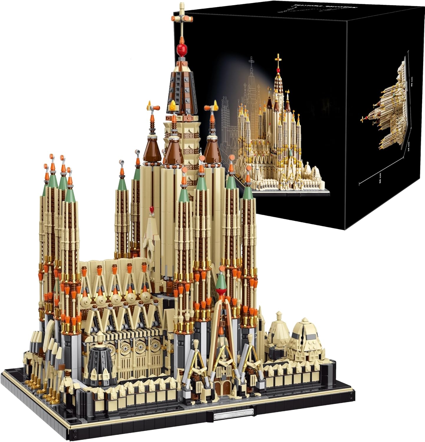 Architektur Sagrada Família Modellbausatz, Modular Kirche Klemmbausteine Sagrada Familia Bausteine Bausatz aus 10327+ Teile, Mit Original Verpackung ﻿