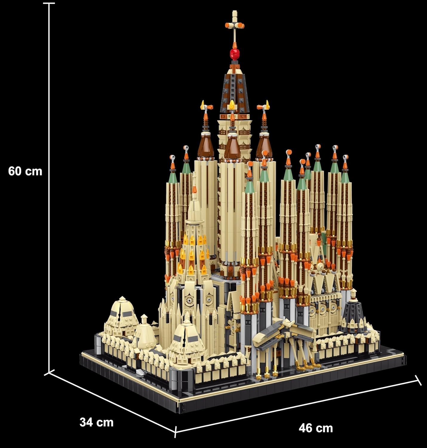 Architektur Sagrada Família Modellbausatz, Modular Kirche Klemmbausteine Sagrada Familia Bausteine Bausatz aus 10327+ Teile, Mit Original Verpackung ﻿