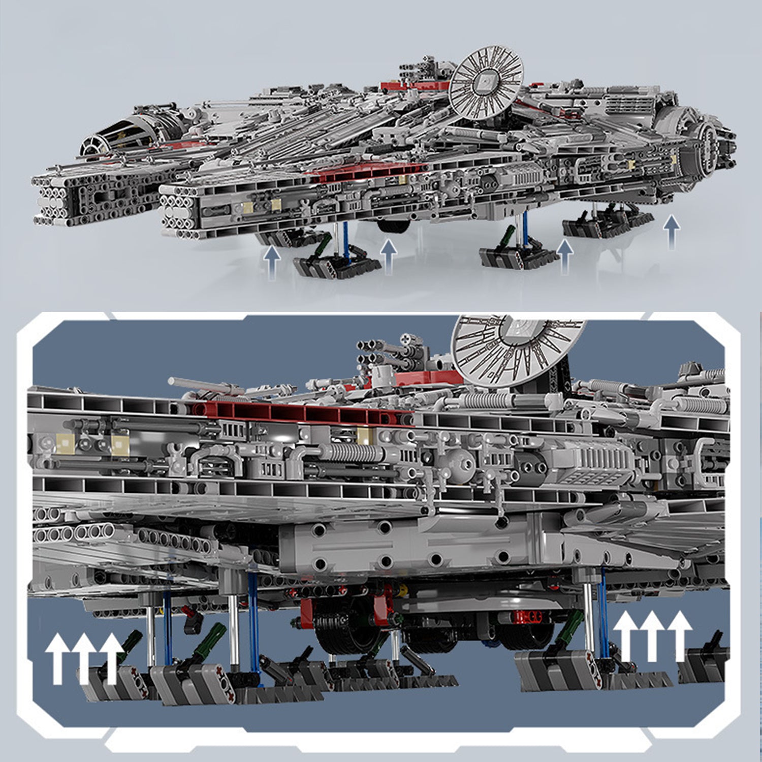 Raumschiff für Lego Star Wars Millennium Falcon Mark II, 11230+ Teile Raumschiff Modell Klemmbausteine Bauset Kompatibel mit Lego Star Wars