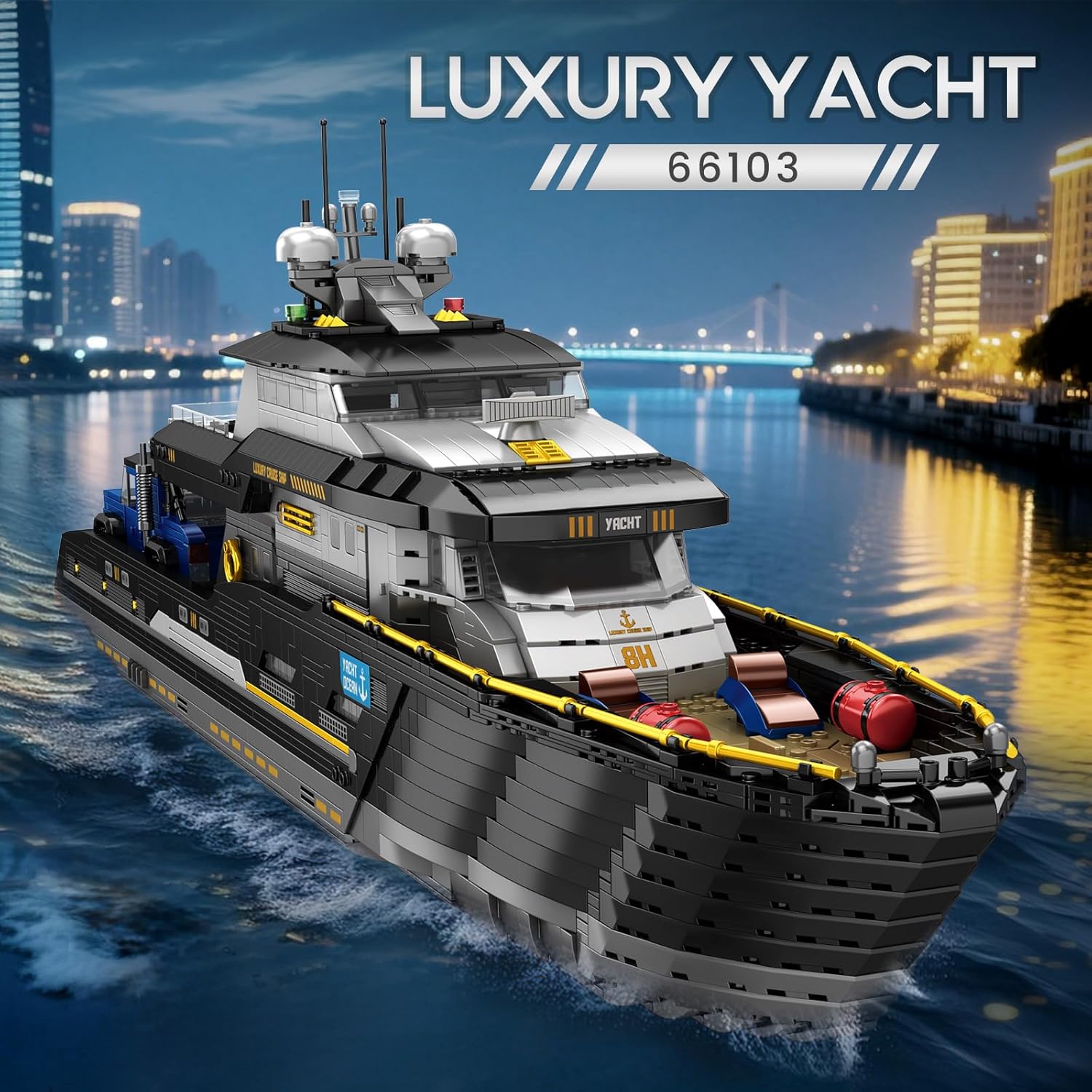 66103 Luxus-Yacht Modellbausatz, 4421 Teile
