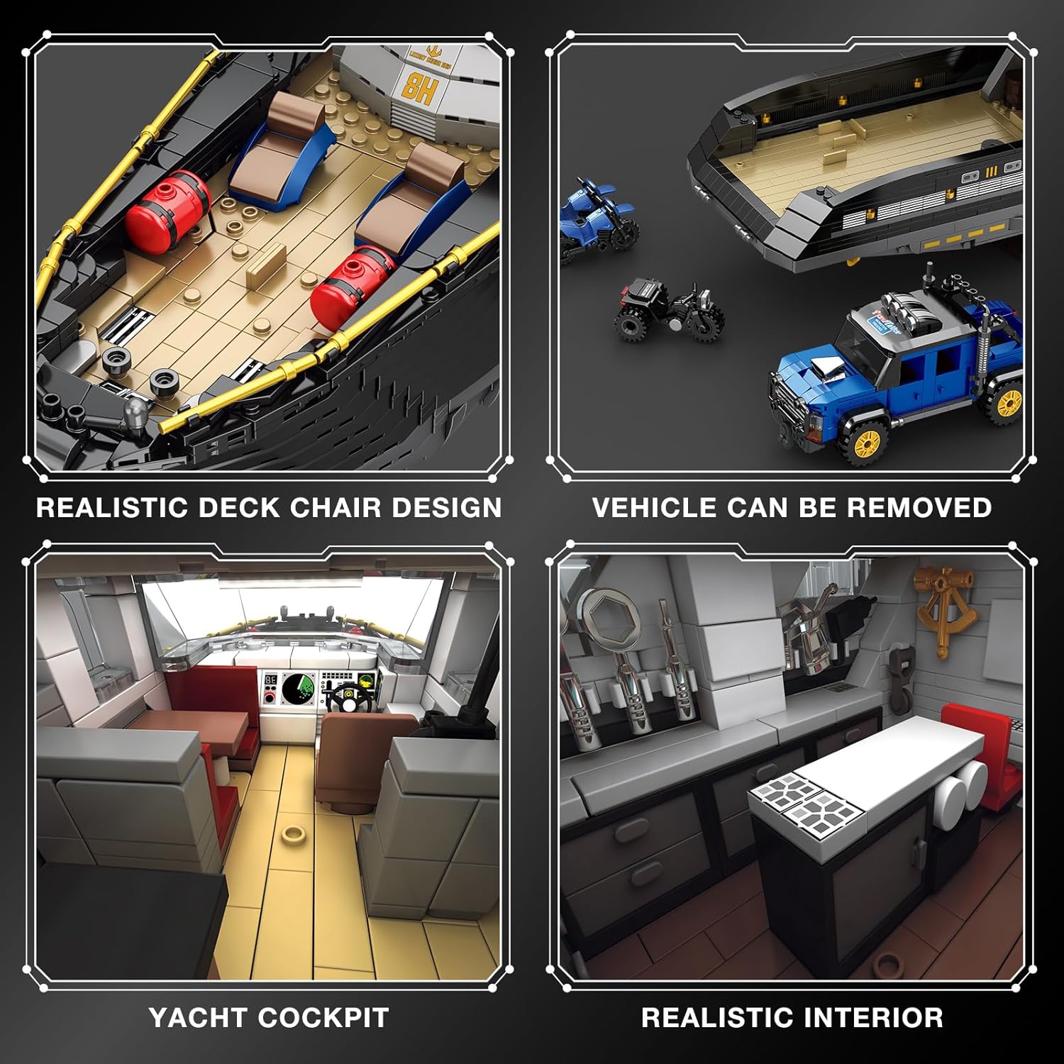 66103 Luxus-Yacht Modellbausatz, 4421 Teile