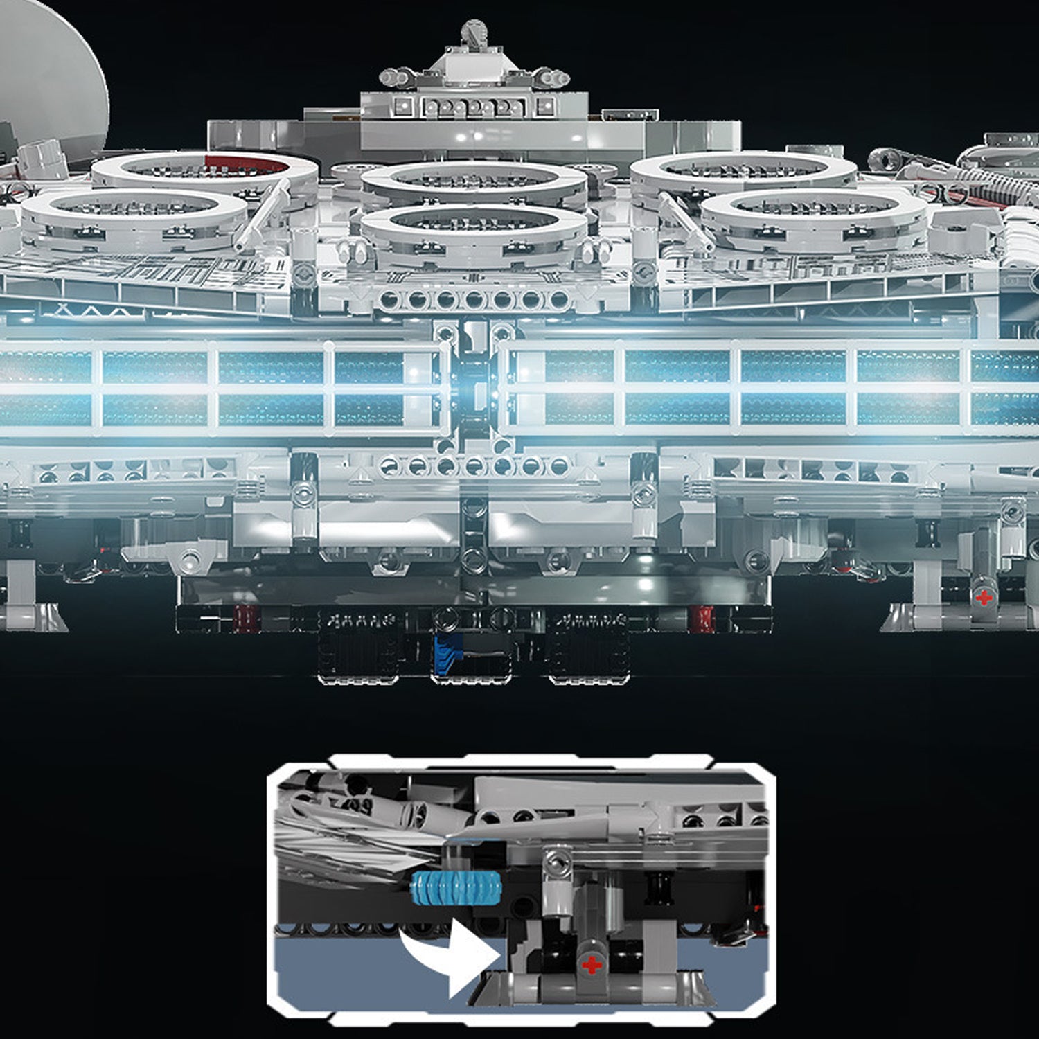 Raumschiff für Lego Star Wars Millennium Falcon Mark II, 11230+ Teile Raumschiff Modell Klemmbausteine Bauset Kompatibel mit Lego Star Wars