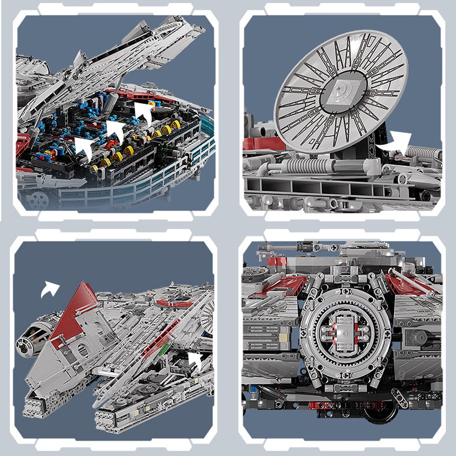 Raumschiff für Lego Star Wars Millennium Falcon Mark II, 11230+ Teile Raumschiff Modell Klemmbausteine Bauset Kompatibel mit Lego Star Wars