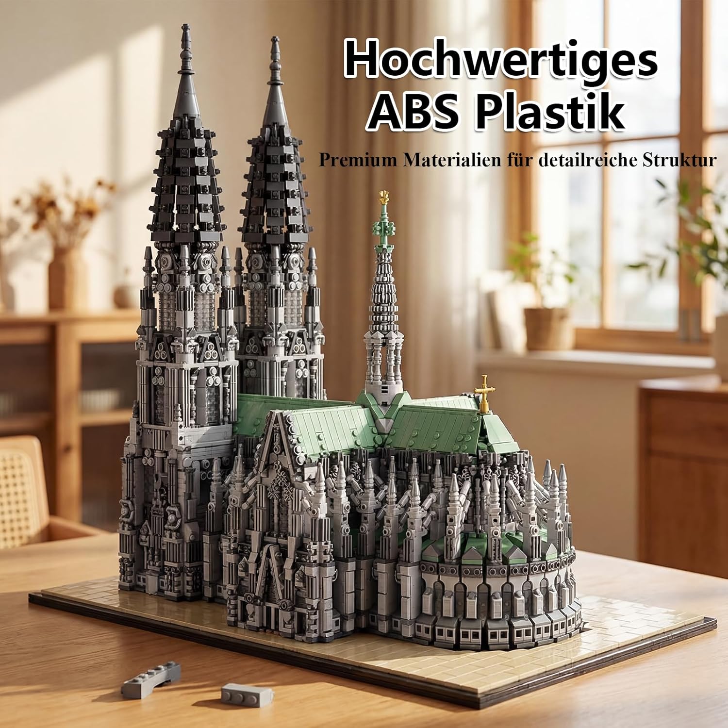 Kölner Dom Architektur Klemmbausteine Set - 8614 Teile Gotisches Modular Building Modell Bausatz Sammlerstück für Erwachsene, Deutsche Souvenirs und Geschenk für Männer und Frauen