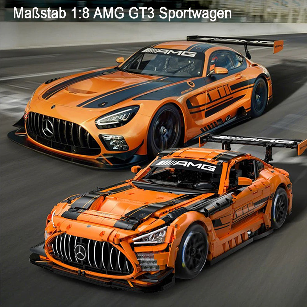 メル58163様　3点セット Mercedes AMG GT3, CaDA C64008W MOC Auto KIemmbausteine (5466 Teile)