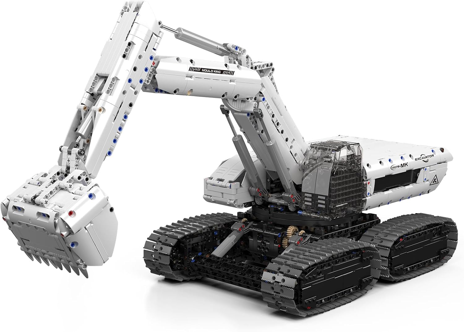 Mould King 17079 MOC Technik Ferngesteuert Raupenbagger Mit 4 Raupenketten, APP Technikmaschine Klemmbausteine