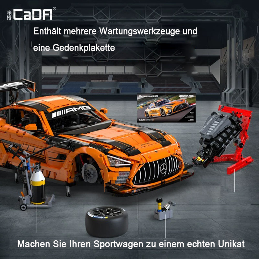 Mercedes AMG GT3, CaDA C64008W MOC Auto KIemmbausteine (5466 Teile)