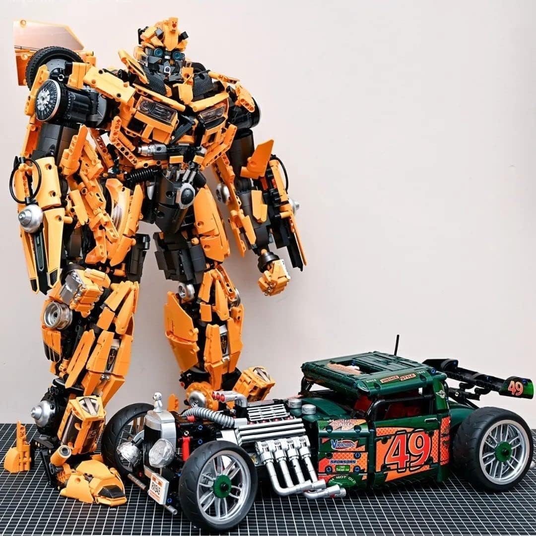 Technik Bumblebee Modellbausatz, 5692 Teile Groß MOC Klemmbausteine Bumblebee Bauset, Kompatibel mit Lego Optimus Prime Bumblebee