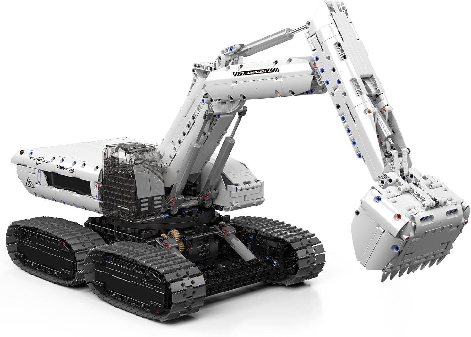 Mould King 17079 MOC Technik Ferngesteuert Raupenbagger Mit 4 Raupenketten, APP Technikmaschine Klemmbausteine