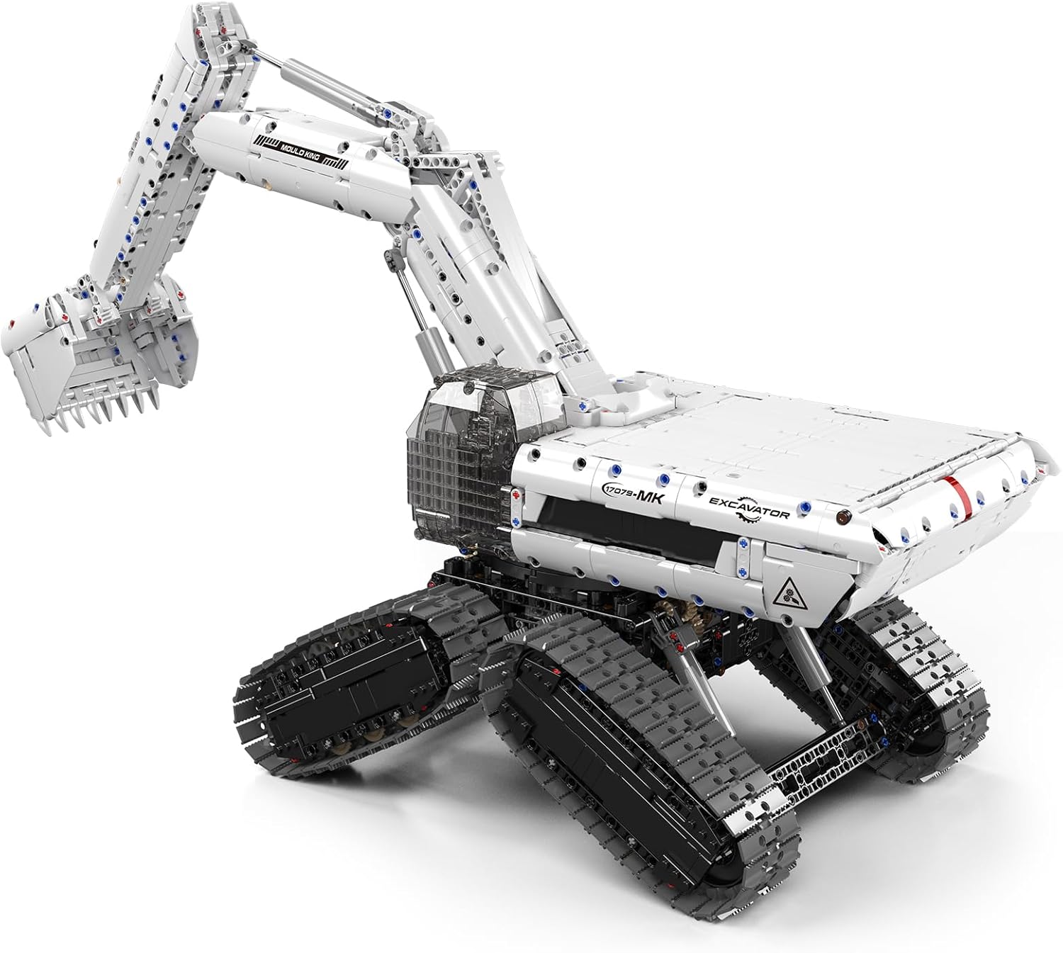 Mould King 17079 MOC Technik Ferngesteuert Raupenbagger Mit 4 Raupenketten, APP Technikmaschine Klemmbausteine