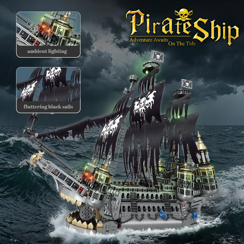 Piratenschiff JD-146, Piraten Schiff Modell, 4250+ Teile Segelschiff Modell Piratenschiff groß Modelbau Schiff Klemmbausteine