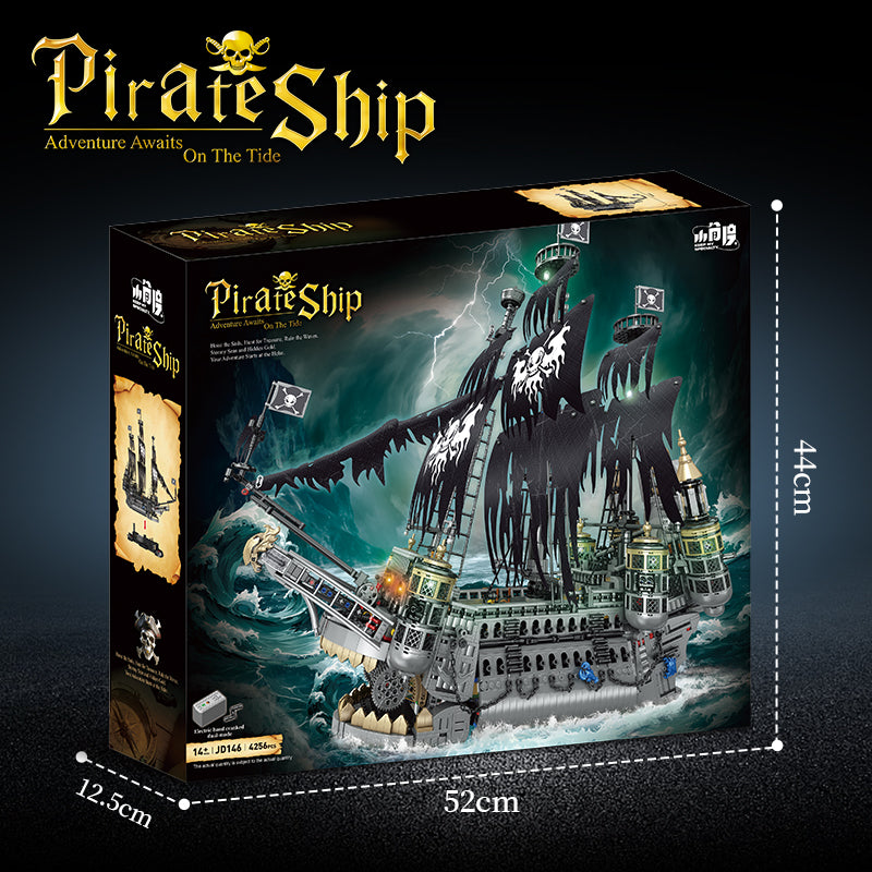 Piratenschiff JD-146, Piraten Schiff Modell, 4250+ Teile Segelschiff Modell Piratenschiff groß Modelbau Schiff Klemmbausteine