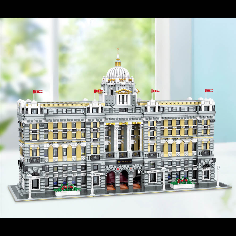 Architecture Bankgebäude für Lego Architecture, 10423 Teile Riesiges Modell Klemmbausteine Bauset Kompatibel mit Lego Architecture