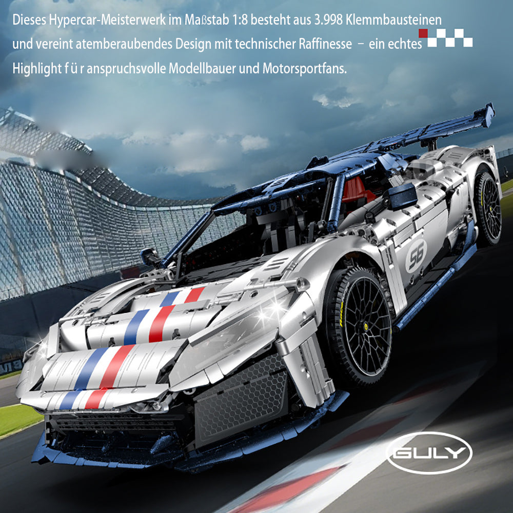 Technik Auto 1: 8 für Ferrari F80 Hypercar, Technik Auto mit 6 Motoren Technik Auto Bausatz MOC Auto KIemmbausteine für Ferrari Technik Auto, Originalverpackung