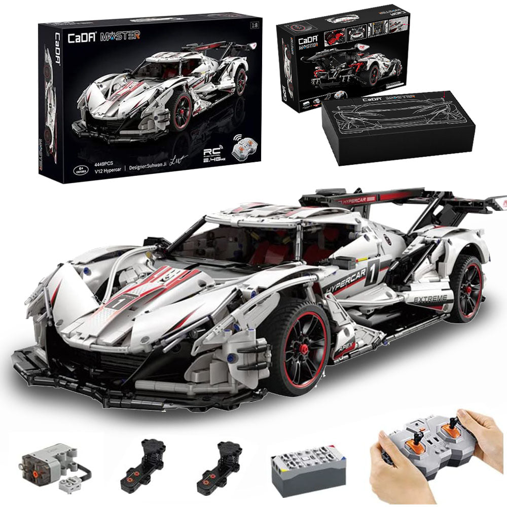 Technik Auto für Apollo IE, C61053W, 4449 Teile Technik Sportwagen Motorisierte Modell, Technik Ferngesteuert Auto Custom Bausteine Kompatibel mit Lego Technik