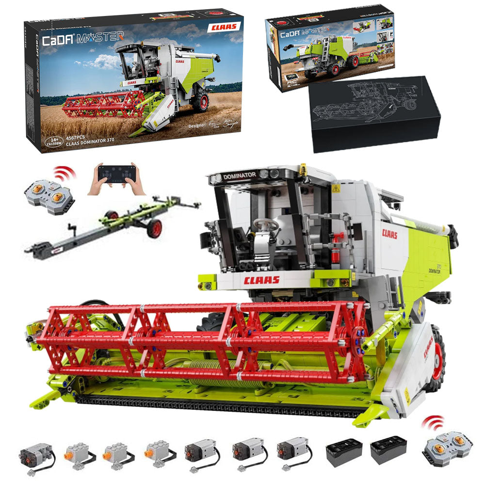 CLAAS DOMINATOR 370, CaDA C61508W MOC Mähdrescher KIemmbausteine (4567 Teile)