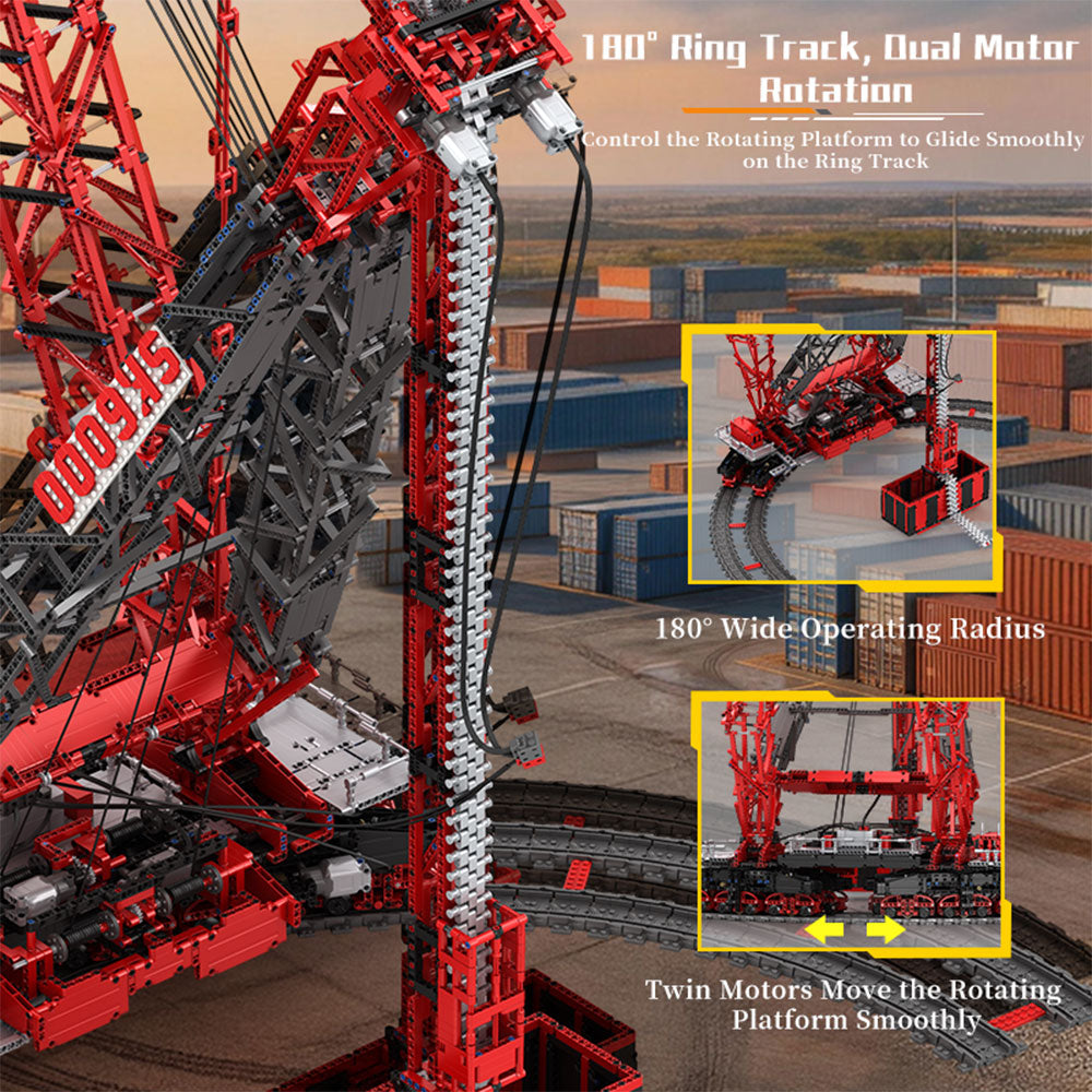 Technik Kran Mammoet SK6000 Riesiger Kran, Maßstab 1:80,  Höhe: 2,46M Kran, 7477 Teile