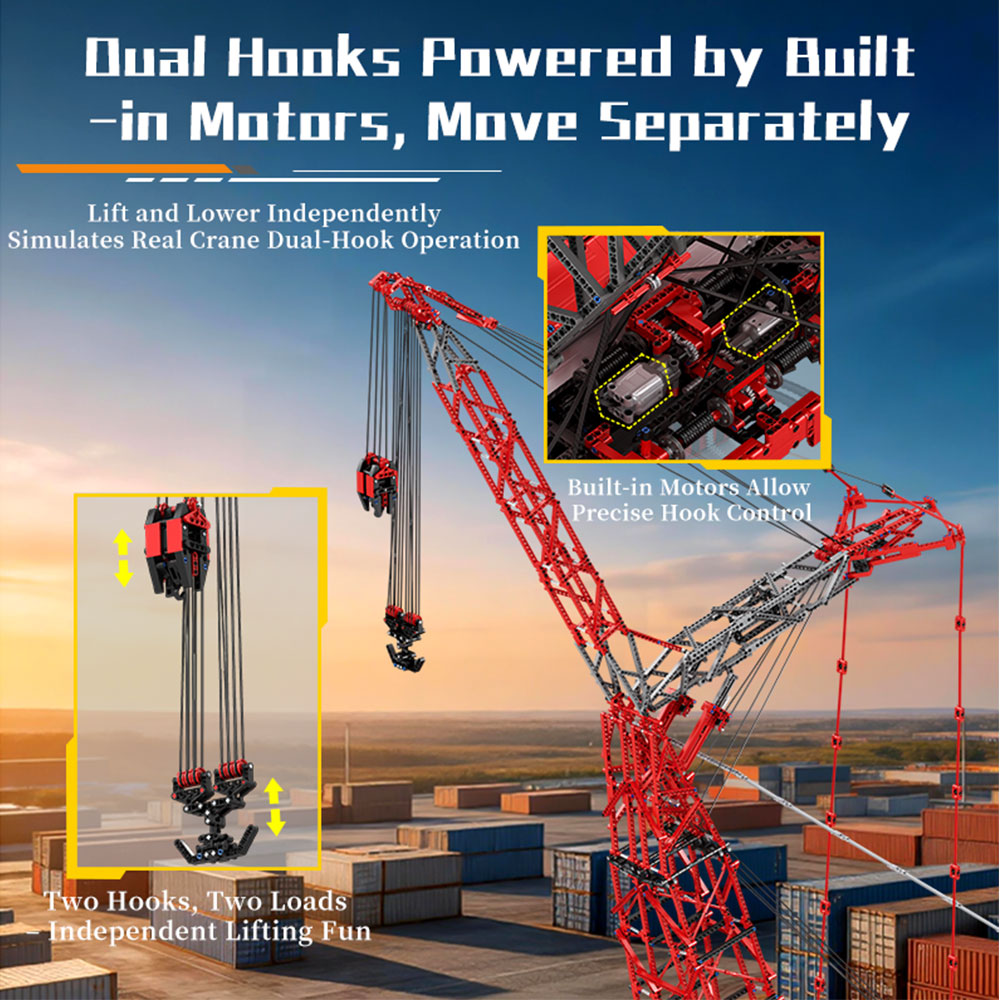Technik Kran Mammoet SK6000 Riesiger Kran, Maßstab 1:80,  Höhe: 2,46M Kran, 7477 Teile