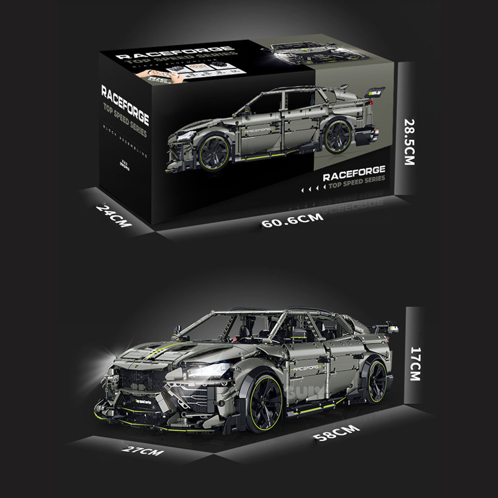 Technik Auto 1: 8 für Lamborghini Urus Hypercar, 3223 Teile Technik Auto mit 6 Motoren Technik Auto Bausatz MOC Auto KIemmbausteine für Lamborghini Technik Auto, Originalverpackung