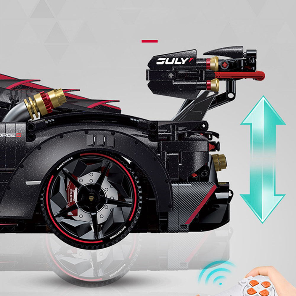 Technik Auto für Lamborghini Veneno Superauto, 1:8 Groß Auto mit 5 Motoren Set, Technik Auto ModeII Bausatz, 3809 TeiIe MOC Supercar ModeII, Kompatibel mit Iego Technik Lamborghini