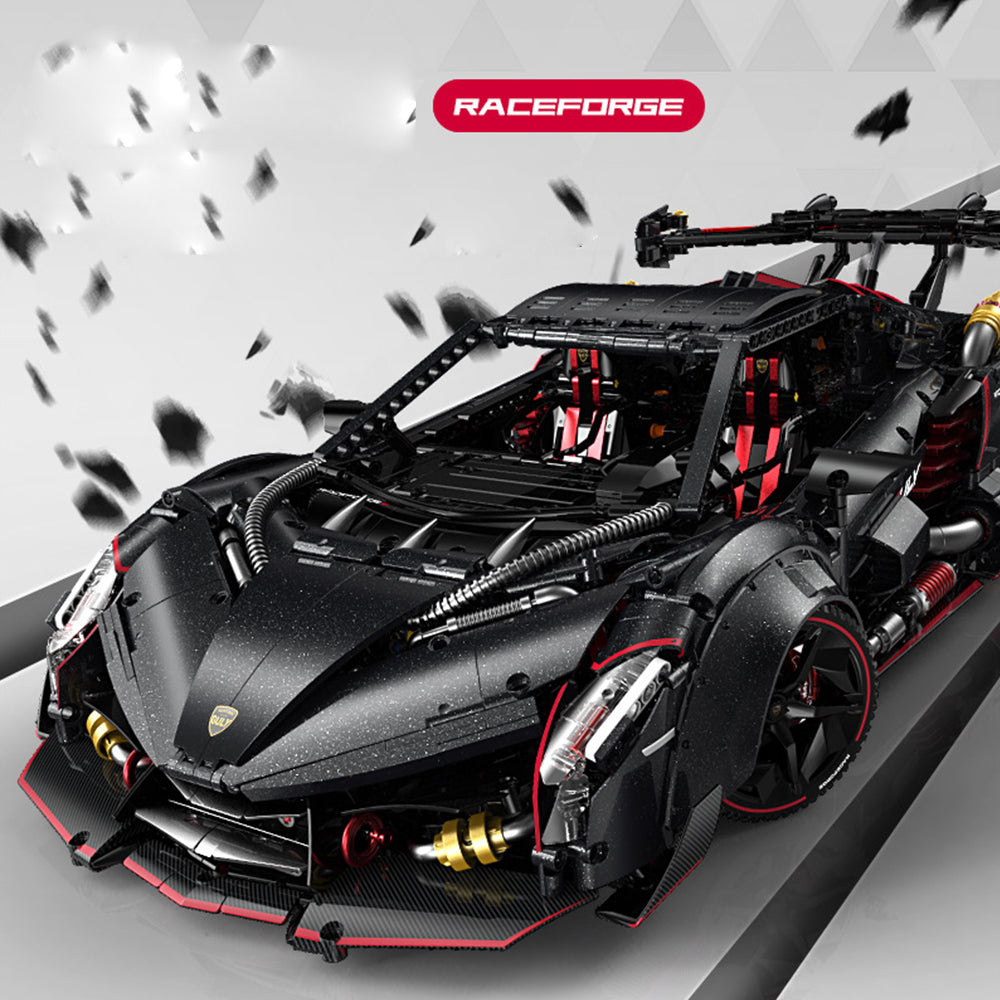 Technik Auto für Lamborghini Veneno Superauto, 1:8 Groß Auto mit 5 Motoren Set, Technik Auto ModeII Bausatz, 3809 TeiIe MOC Supercar ModeII, Kompatibel mit Iego Technik Lamborghini