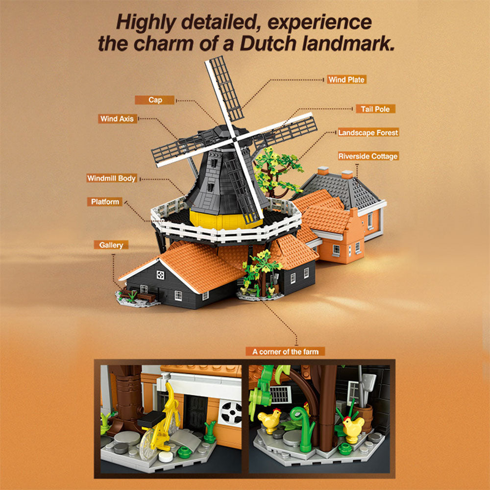 Architecture 55019  Niederländische Windmühle, 4801 Teile