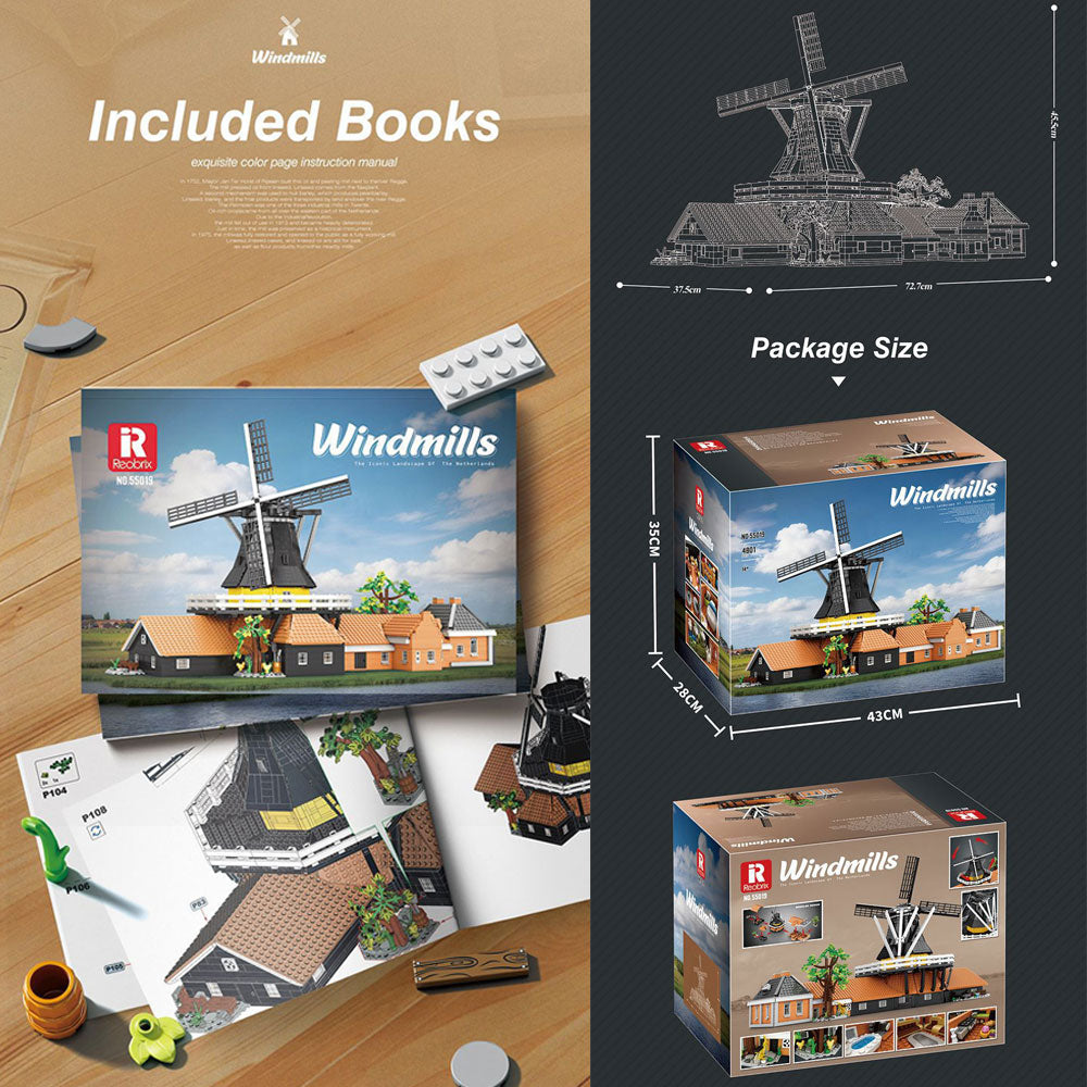 Architecture 55019  Niederländische Windmühle, 4801 Teile
