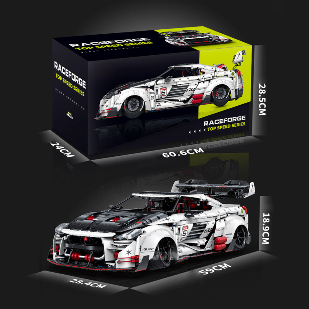 Technik Auto 1: 8 für Skyline GT-R Supercar, Groß Auto mit Motoren Set, Technik Auto ModeII Bausatz, 3939 TeiIe MOC Superauto ModeII, für Skyline GT-R Technik Auto