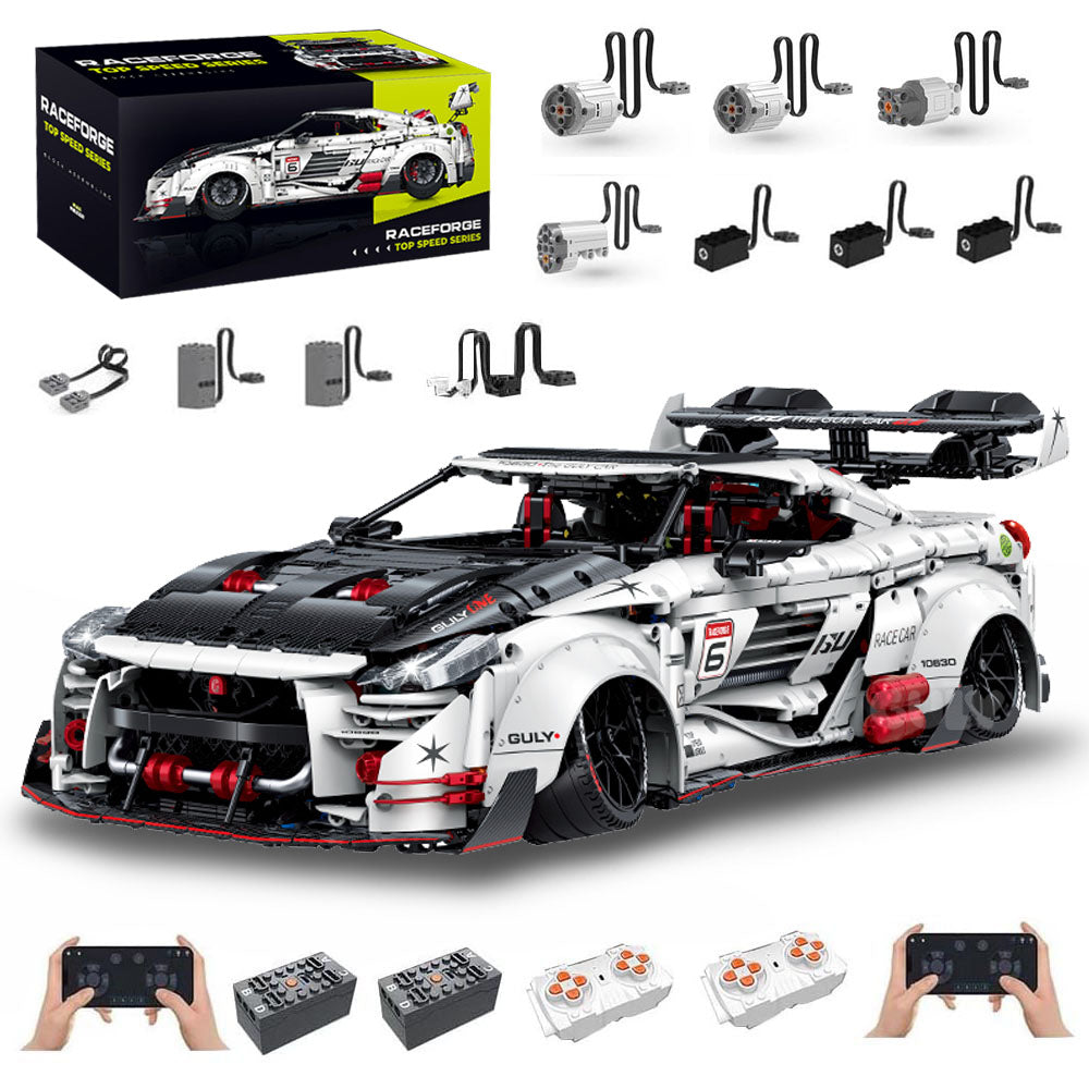 Technik Auto 1: 8 für Skyline GT-R Supercar, Groß Auto mit Motoren Set, Technik Auto ModeII Bausatz, 3939 TeiIe MOC Superauto ModeII, für Skyline GT-R Technik Auto