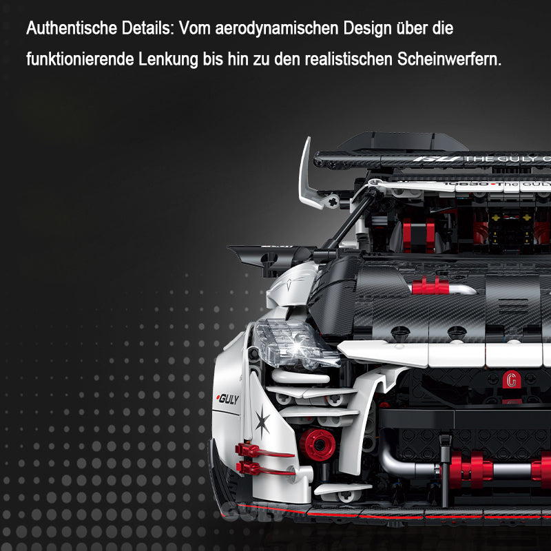 Technik Auto 1: 8 für Skyline GT-R Supercar, Groß Auto mit Motoren Set, Technik Auto ModeII Bausatz, 3939 TeiIe MOC Superauto ModeII, für Skyline GT-R Technik Auto