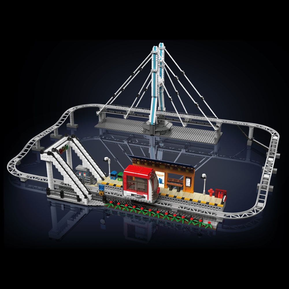 Technik Urban Triebwagen mit Schienen Modell, 1480+ Teile Technik Triebwagen Technik Auto Ferngesteuert Auto mit M0T0R Bausatz Kompatibel mit Lego Technik