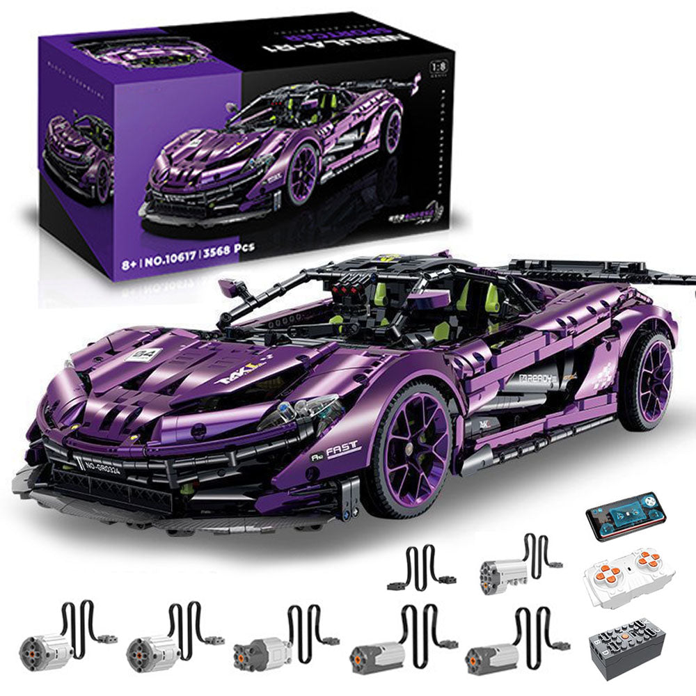 Technik Auto 1: 8 für Mclaren P1 GTR Hypercar, Technik Auto mit 6 M0T0REN Technik Auto Bausatz MOC Auto KIemmbausteine für Mclaren P1 Technik Auto, Originalverpackung