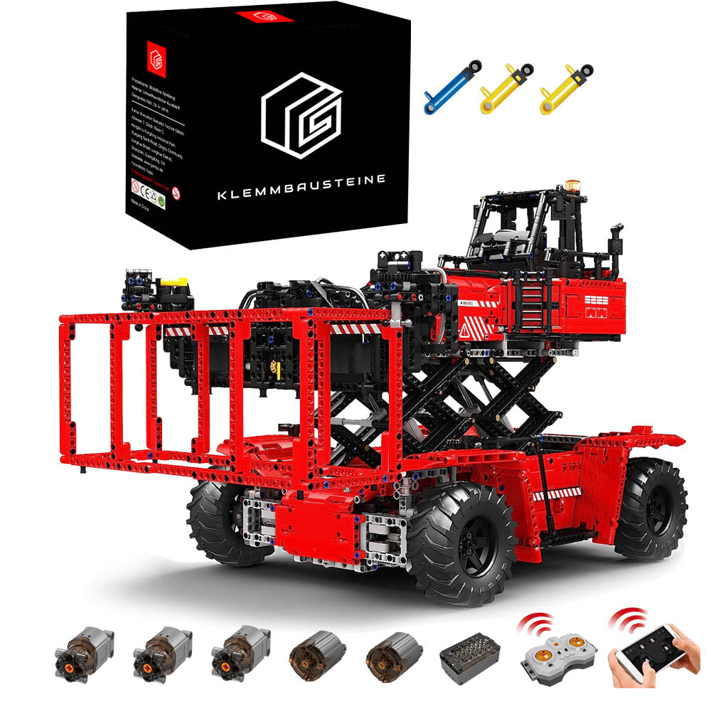Technik Gabelstapler Container Gabelstapler, Technik 17030 Technik Truck Ferngesteuert groß Modell Bausatz Kompatibel mit Lego Technik