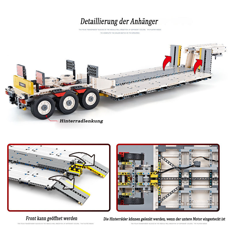 Technik LKW mit Anhänger, Bagger, 6300+ Teile Technik Pneumatik LKW mit Anhänger, Technik Truck mit Anhänger, Raupenbagger Modell Bausatz Kompatibel mit Lego Technik