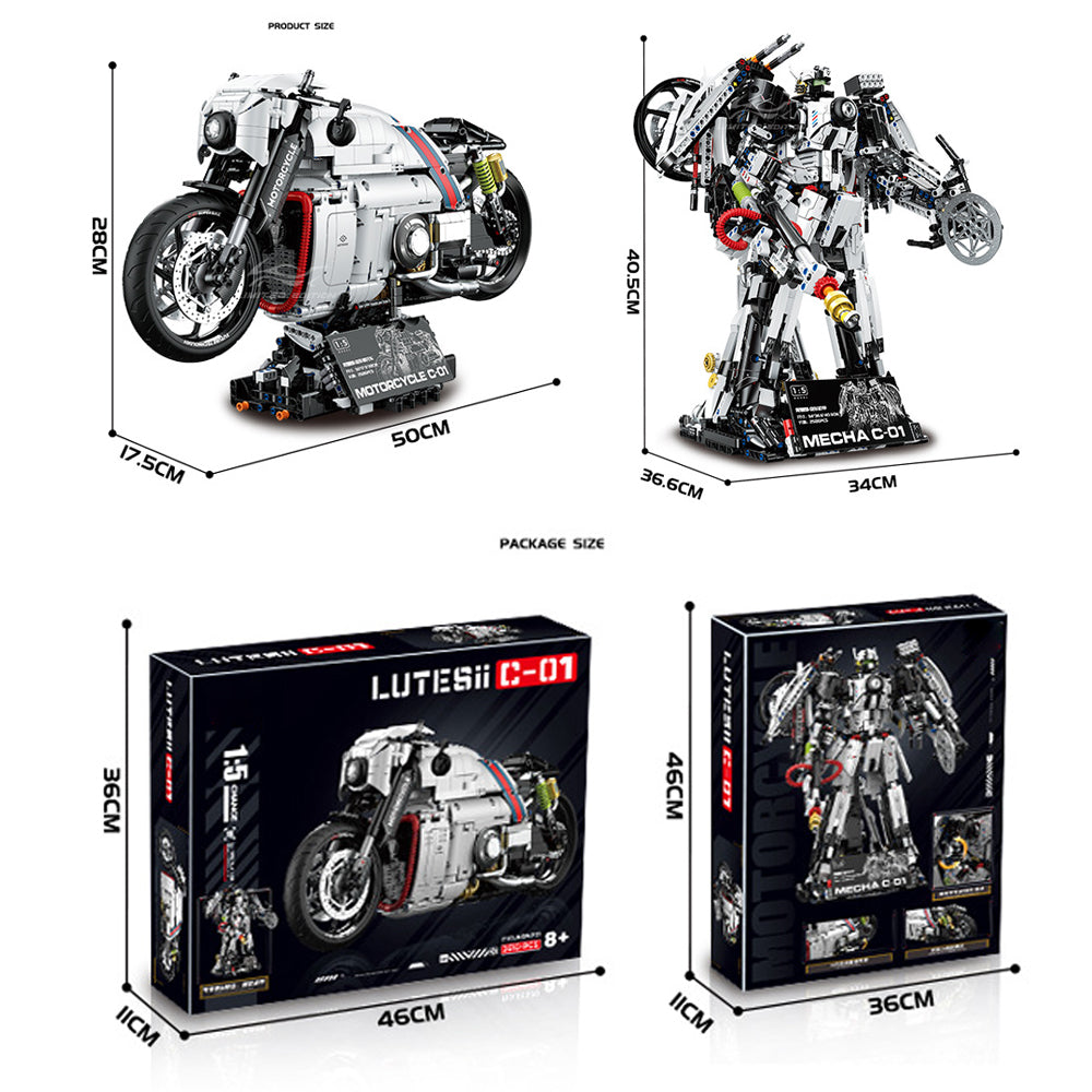 Technik Motorrad für LOTUS C-01, Technik Motorrad Modell Motorrad Modellbau Klemmbausteine Kompatibel mit Lego Technik Motorrad