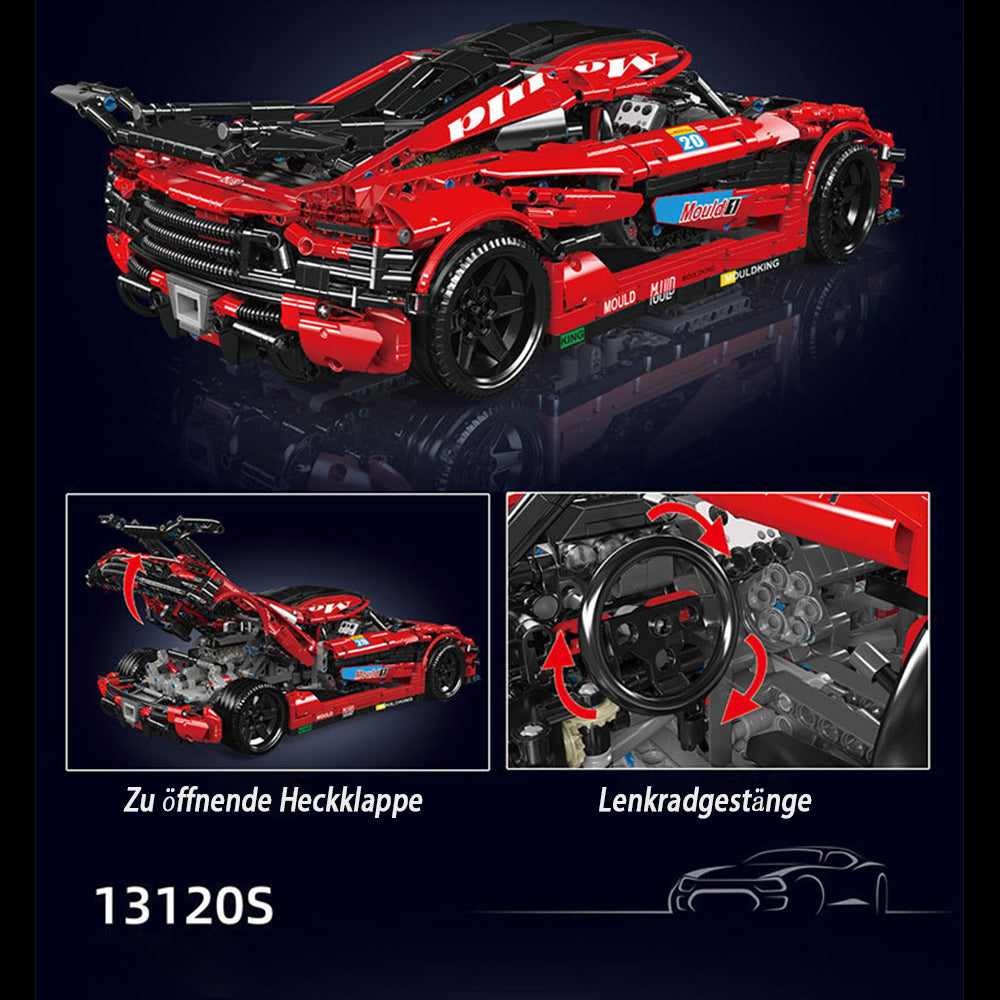 Technik Auto für Koenigsegg, 3063 Teile Technik Auto Ferngesteuert Auto Motorisierte Sportwagen Modellbau Custom Bausteine Kompatibel mit Lego Technik Auto