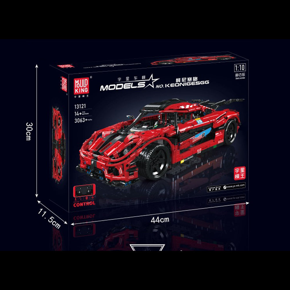 Technik Auto für Koenigsegg, 3063 Teile Technik Auto Ferngesteuert Auto Motorisierte Sportwagen Modellbau Custom Bausteine Kompatibel mit Lego Technik Auto