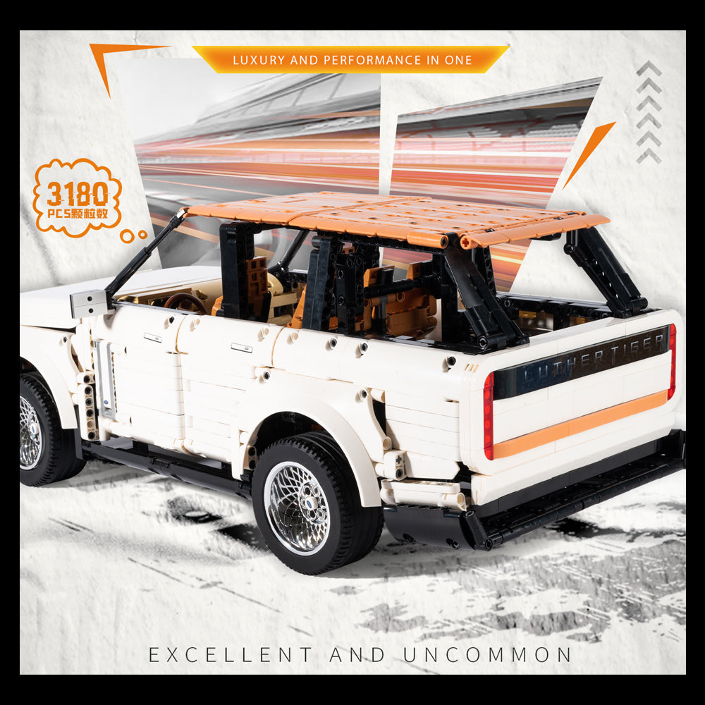 Technik Auto für Land Rover Range Rover, 3180 Teile Technik Auto Ferngesteuert, Technik SUV mit Motoren, Akku/Empfänger Bauset Kompatibel mit Lego Technik