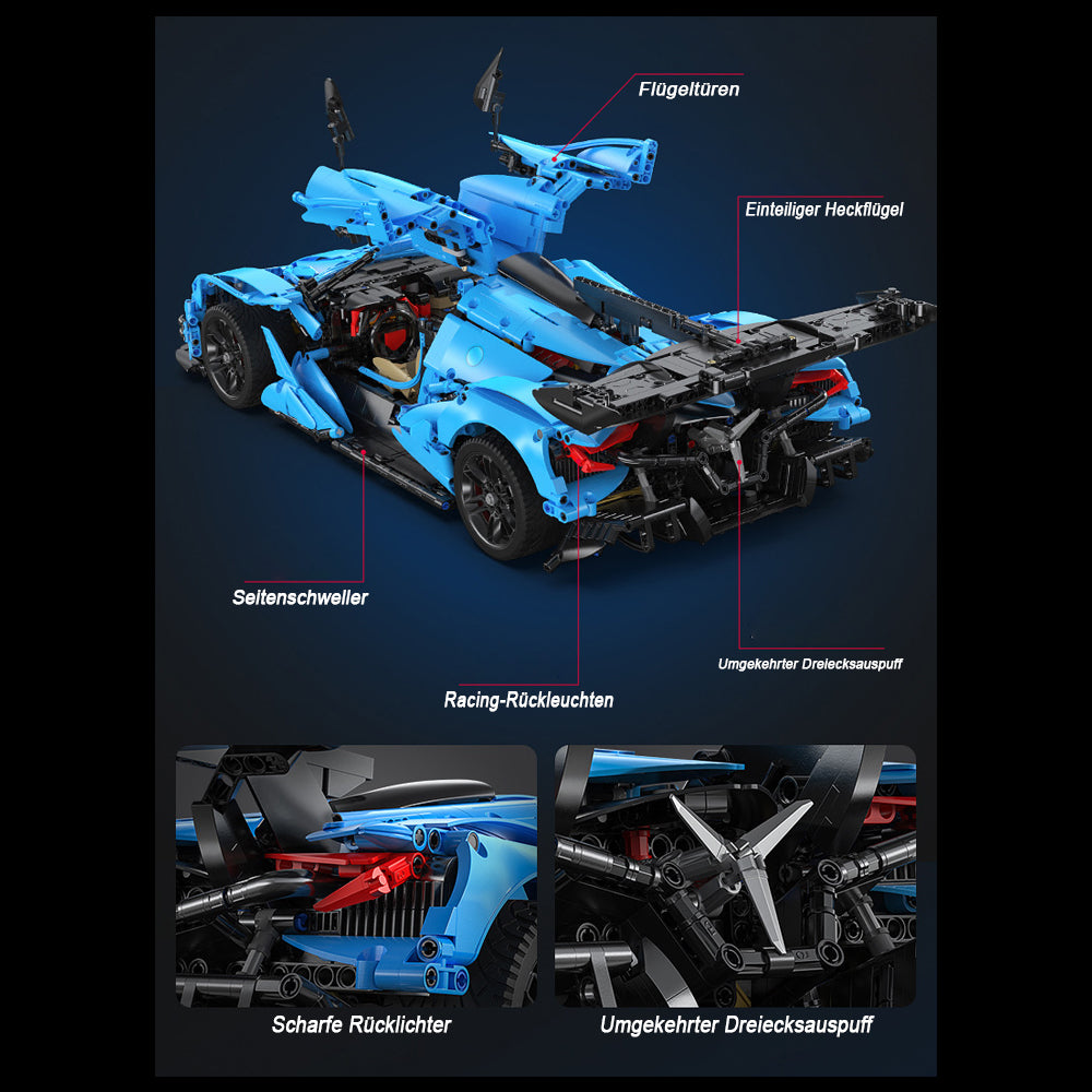 Technik Apollo V12 Hypercar - 3865 Teile - C64003W