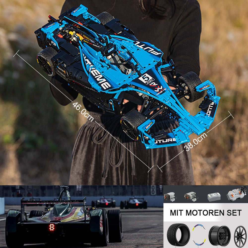 CADA C64004W Formula Racing, Technik Rennauto, Technik Auto, Maßstab 1: 8 Modell, 1667 Teile C64004 Bausatz, Mit Originalverpackung