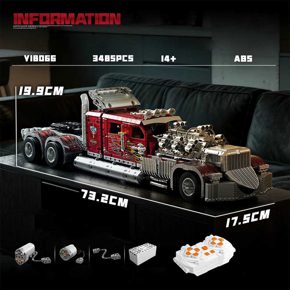 Technik LKW Thor 24 Schwerlast-Lkw Modell, 3485 Teile Technik LKW mit Motoren Bausatz