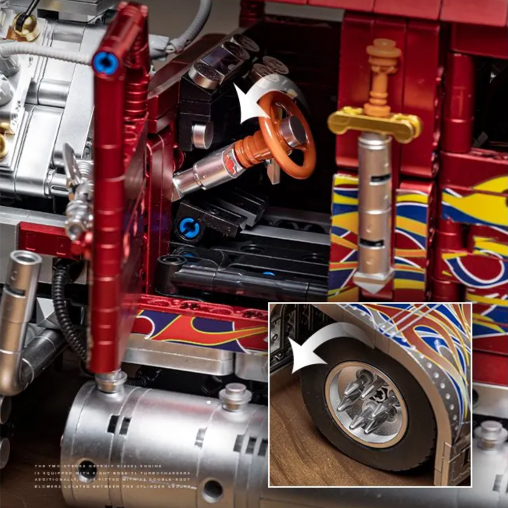 Technik LKW Thor 24 Schwerlast-Lkw Modell, 3485 Teile Technik LKW mit Motoren Bausatz