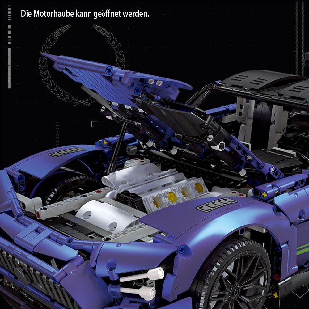 Technik Auto für AMG GT Supercar, Technik Rennauto KIemmbausteine, Maßstab 1: 9 Modell, 2886 Teile J92025 Bausatz