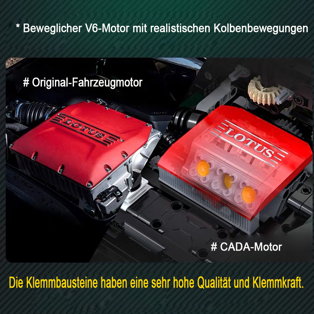 LOTUS Exige Cup 430, CaDA C61511W MOC Auto KIemmbausteine (3730 Teile)